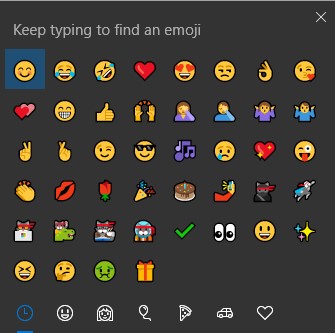 لوحة مفاتيح Windows 10 Emoji