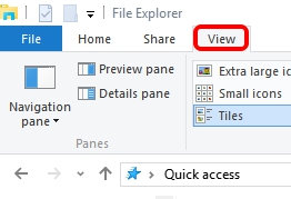 File Explorer ribbon