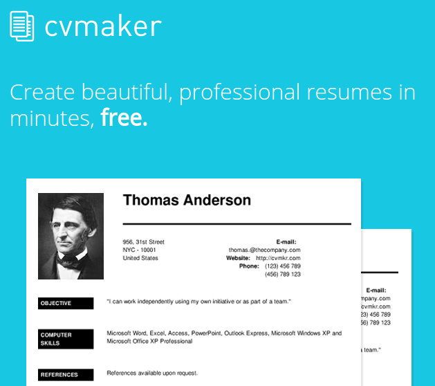 online resume maker for students