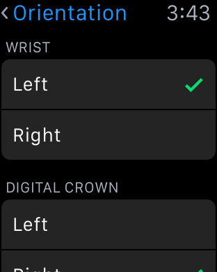 Change Apple Watch Orientation