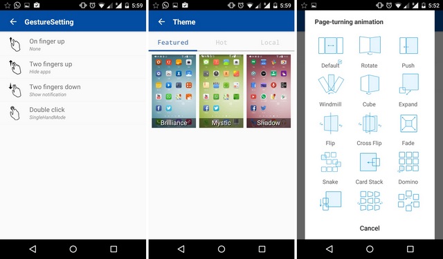 One Launcher Features Android App