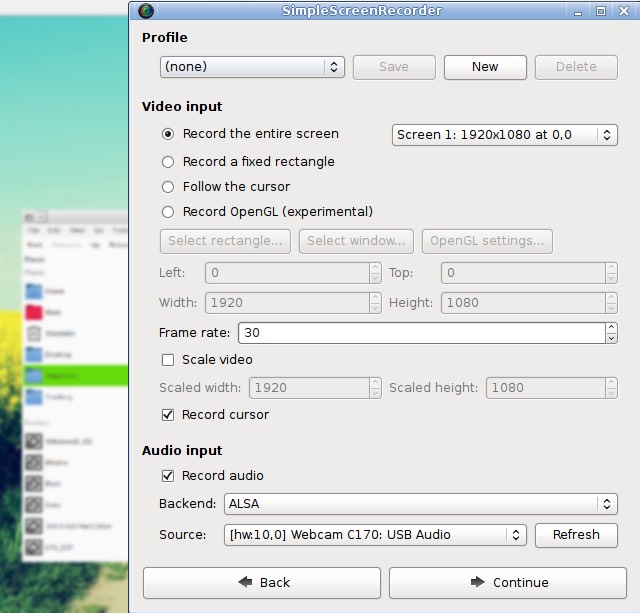 linux screen recorder