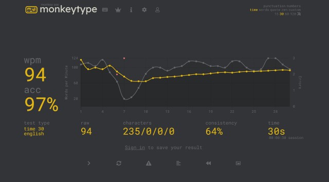 monkeytype typing game learn touch typing