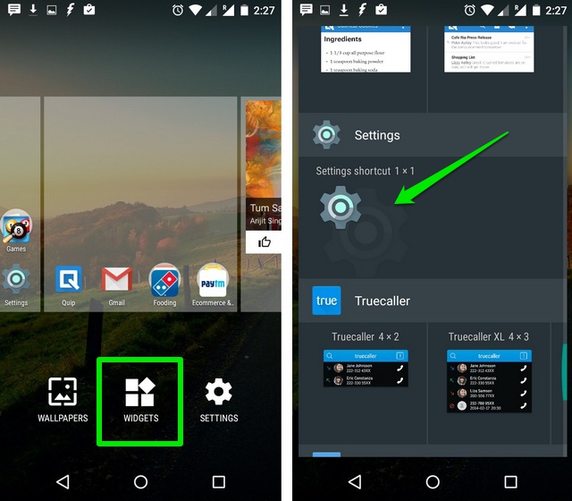 Android Settings Widget