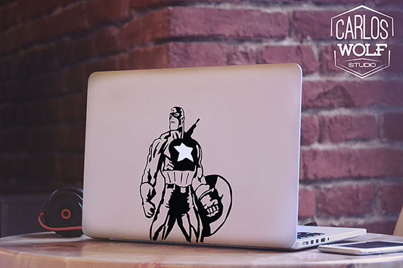 Captain America Macbook Decal Sticker