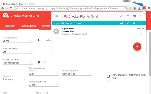 Checker Plus Gmail Extension