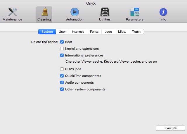 using onyx to clean mac