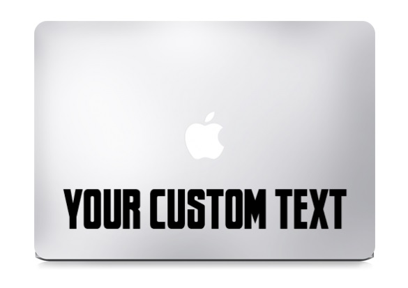 Custom Text Macbook Decal Sticker