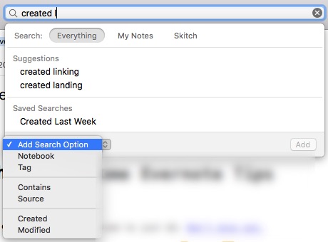 Evernote 4a - Search Syntax