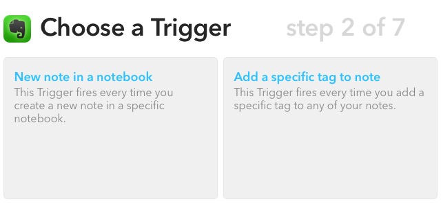 Evernote X 01c - Choose a trigger