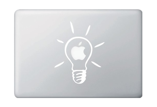 Lightbult Macbook Decal Sticker