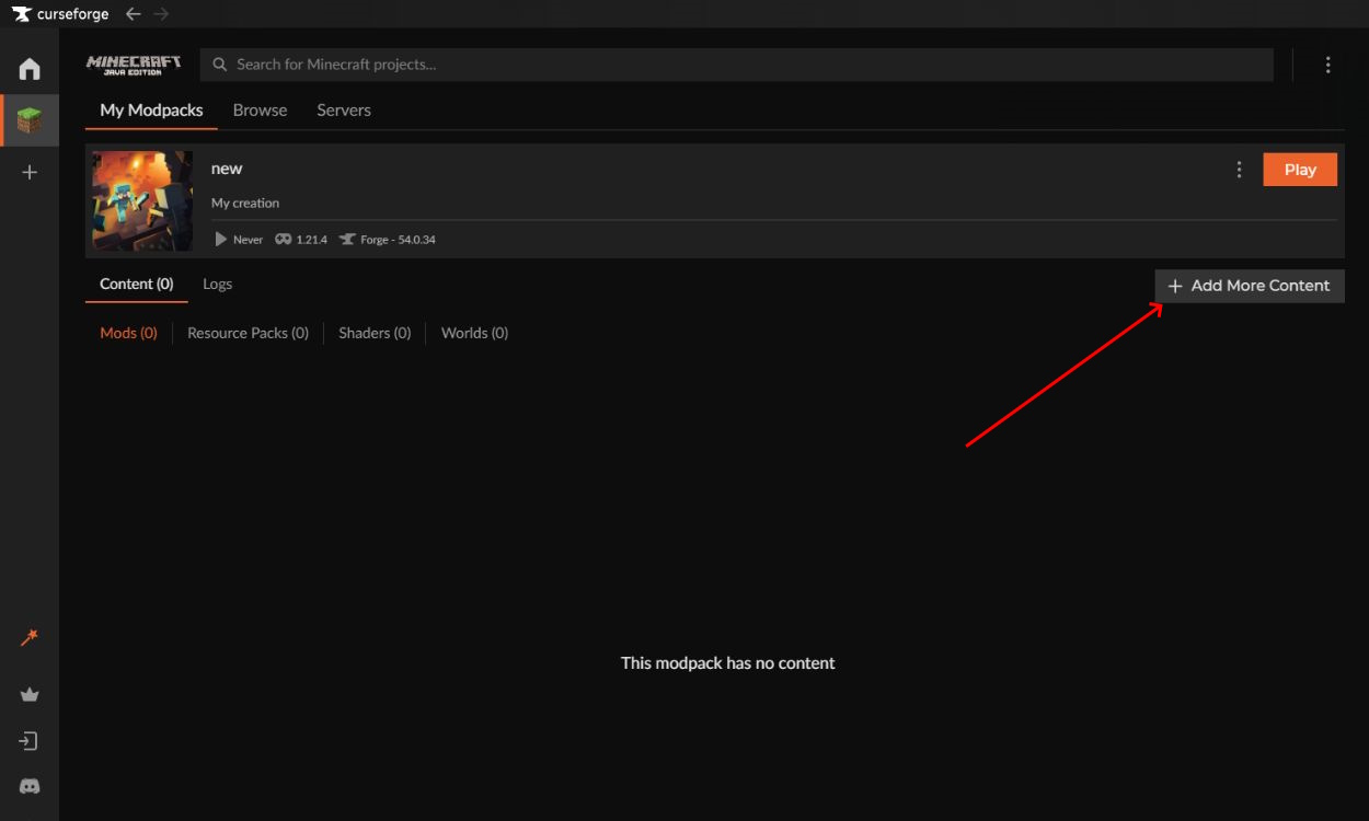 Minecraft Curseforge Add Content