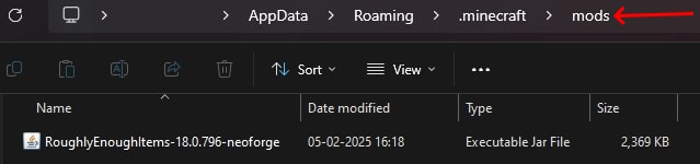 Minecraft Mods Folder