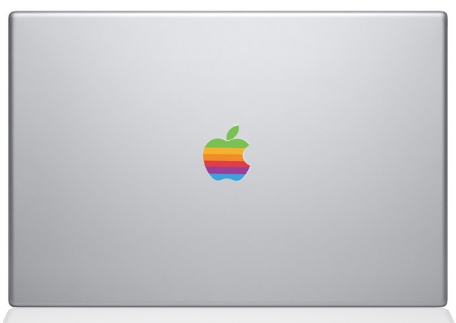 Retro Apple logo Macbook Decal Sticker