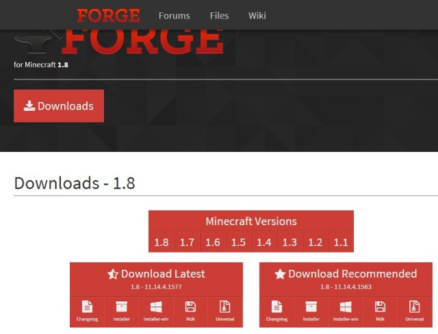 forge 1.8 download