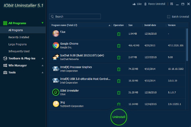 iobit uninstaller