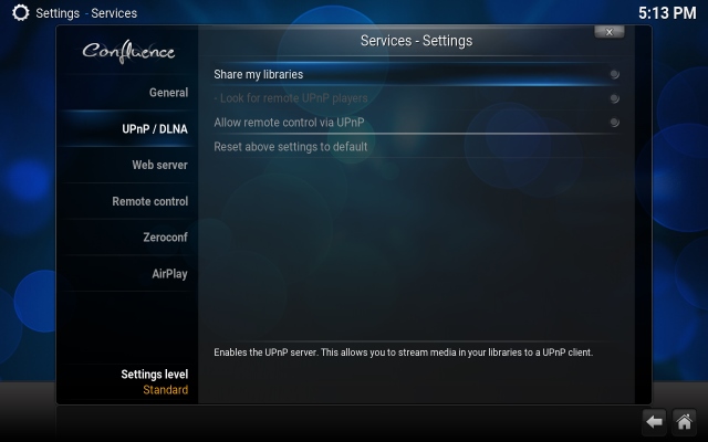 kodi streaming settings