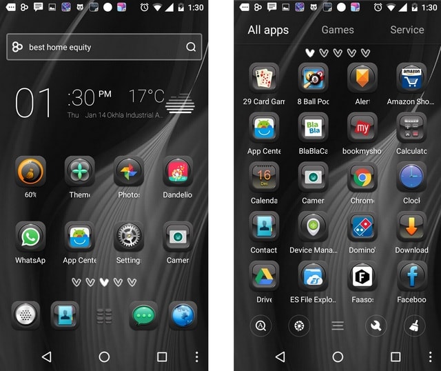 Dark Go Launcher Theme