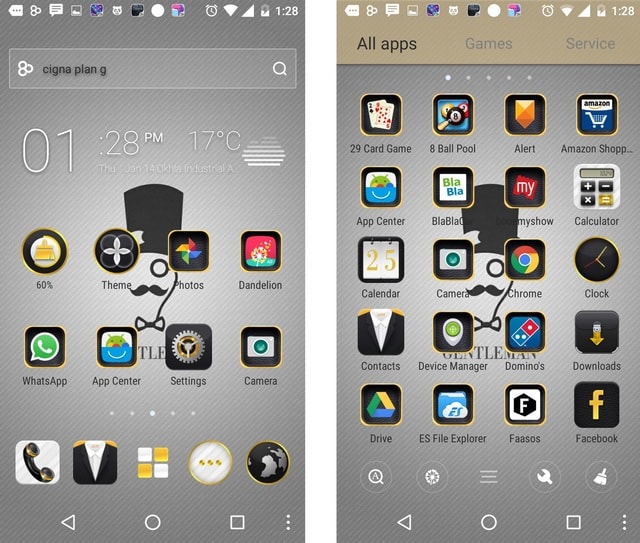 Gentleman Go Launcher Theme