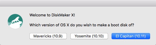 Mac Boot Options -bb- DiskMaker X 5