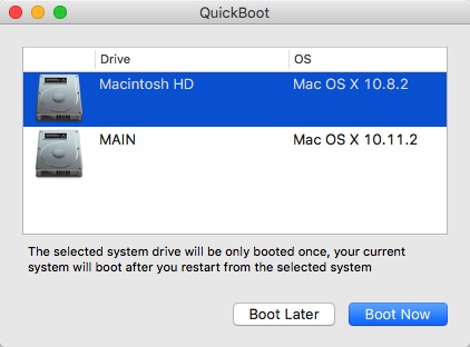 Mac Boot Options -bb- QuickBoot