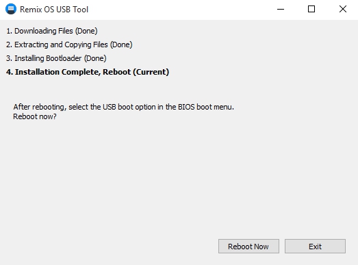 Remix OS bootable USB