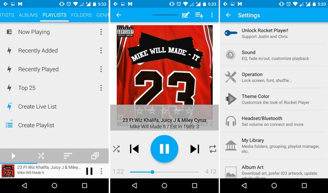 Rocket Music Player Android