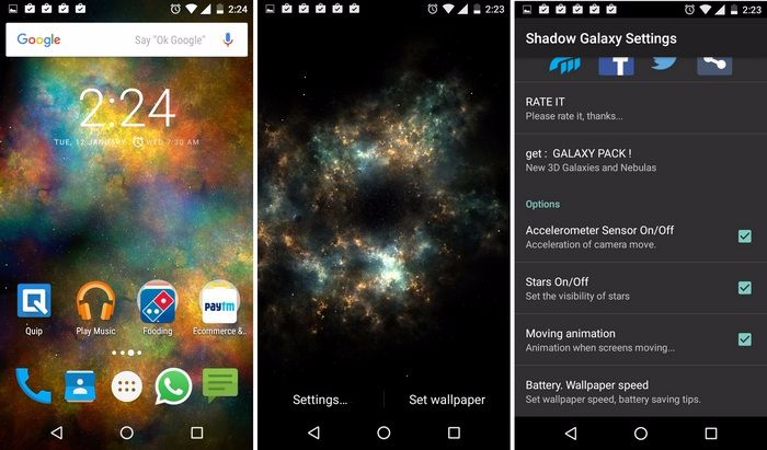 Vortex Galaxy Live Wallpaper