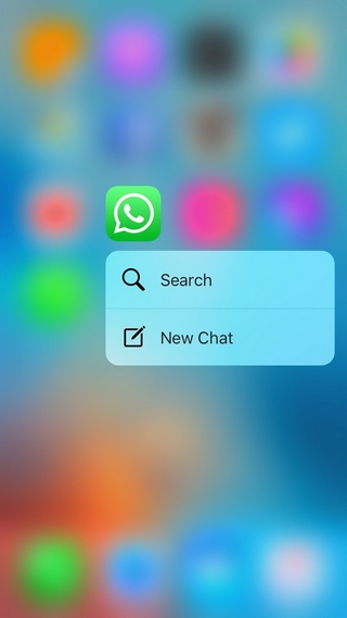 WhatsApp 3D Touch