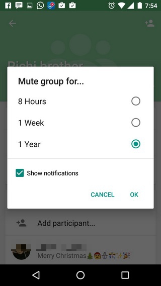 WhatsApp Tricks mute group notifications
