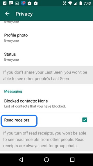 WhatsApp Tricks read receipts