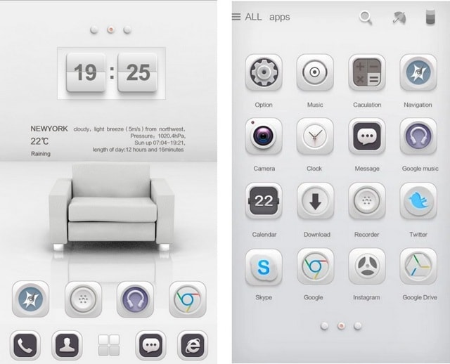 White Soul Go Launcher theme-min