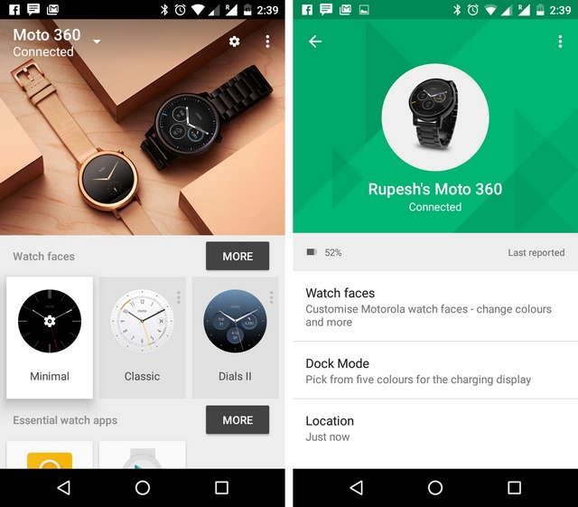 Android Wear and Motorola Connect