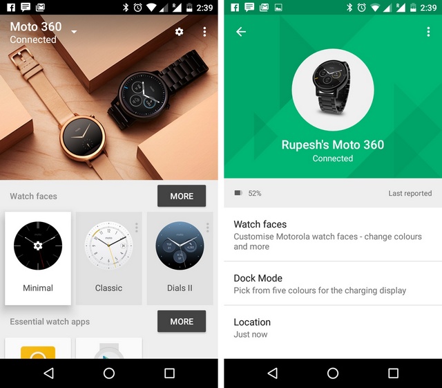 Moto 360 best sale connect to android