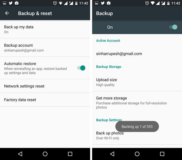 Android security tips backup