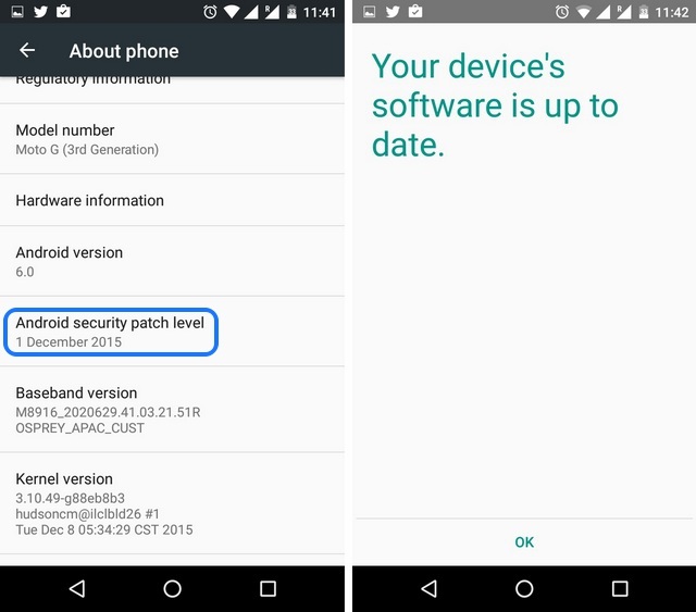 Android security tips updates