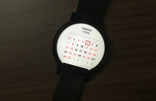 Calendar Android Wear