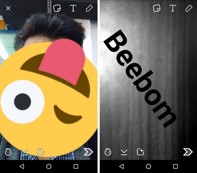 Snapchat tricks resize emoji and text