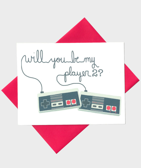 Will You Be My Player 2 - Video Game - Valentine's Day Card