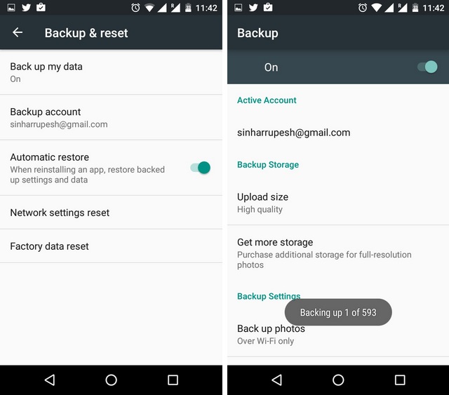 android security tips backup