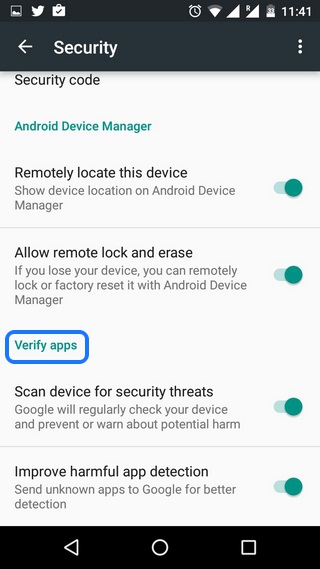 android security tips verify apps