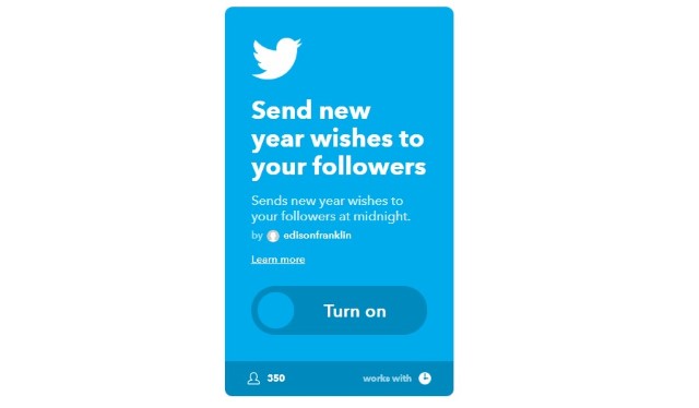 12. Send New Year wishes to your Twitter Followres