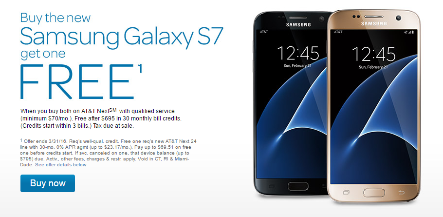 AT&T Display Pic Samsung Galaxy S7 Edge