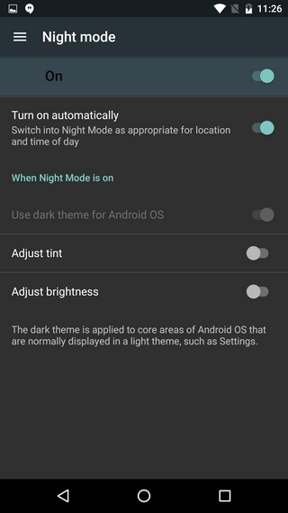 Android N Night Mode