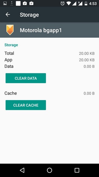 Clear App data cache