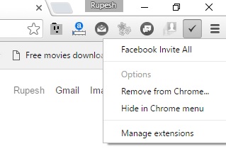 Facebook Invite All extension