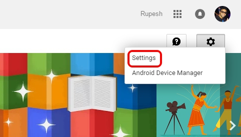 Google Play Web Settings