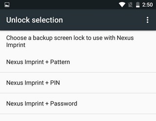 Set backup lock for fingerprint