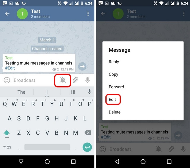 Telegram Messenger App Tricks mute messages