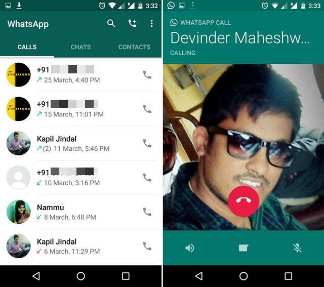 WhatsApp Android app